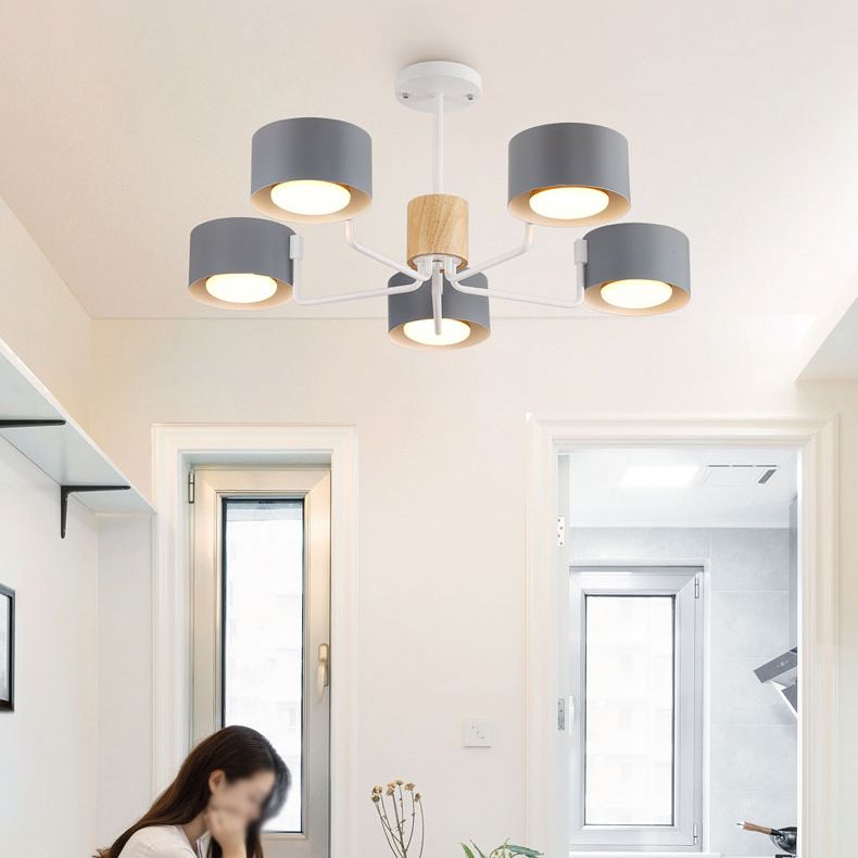 Modern Ceiling Light Wood Light Color of Macarons Bedroom Shop Hotel Light