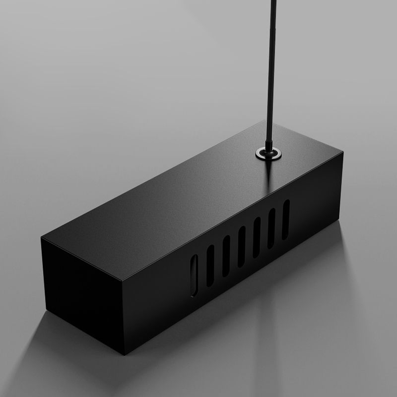 Luci del lampadario a LED LED LINEAR BLACI LAMIO DI METTAGLIE MODERNA MODERNA PER LAMA PASSAGGIO