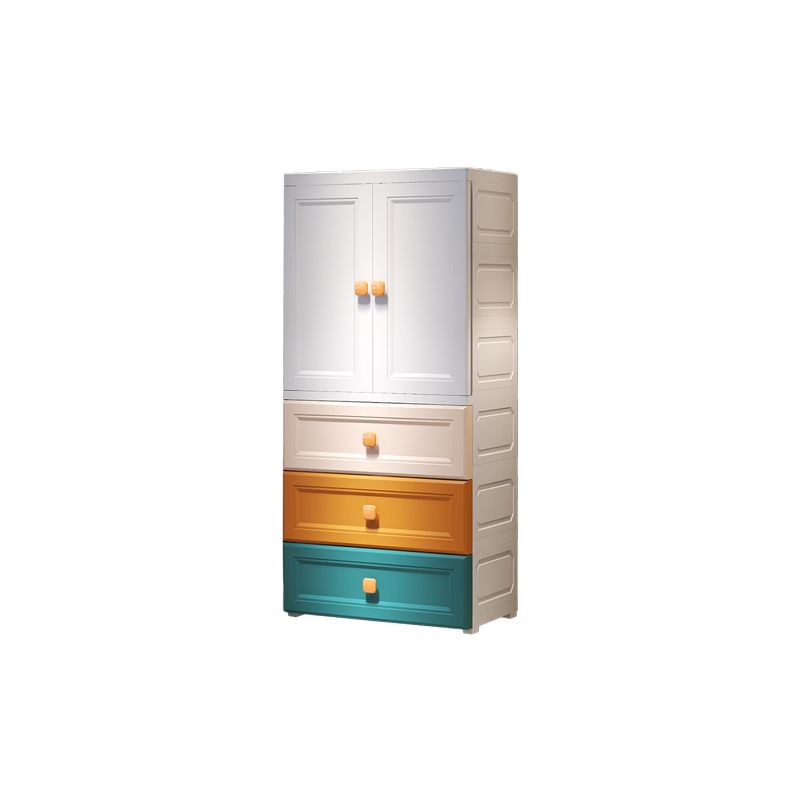 Contemporary Freestanding Wardrobe Plastic Multifunctional Wardrobe