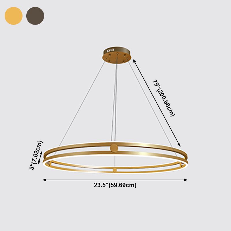 Lámparas de lámparas de metal modernas lámparas colgantes de suspensión redonda