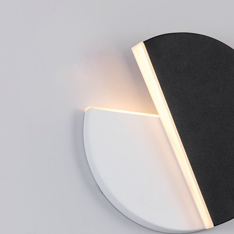 Iluminación de pared de sombra redonda de metal lámpara de pared de luz simple moderna