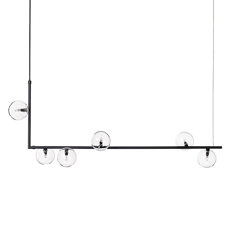 Globe Glass Island Pendant Light Minimalist Style Island Ceiling Light for Dinning Room