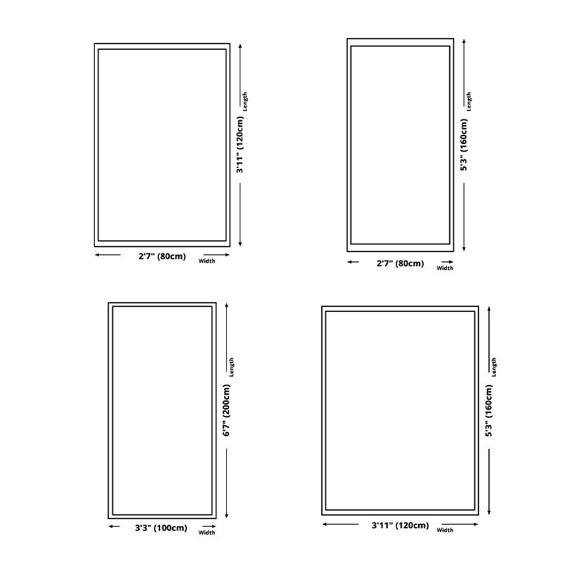 Modern Indoor Rug Leisure Abstract Print Polyster Carpet Non-Slip Area Rug for Living Room