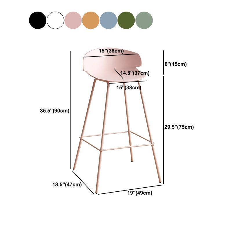 Nordic Style Metal Bar-stool Plastic Counter Bar Stool for Indoor Use