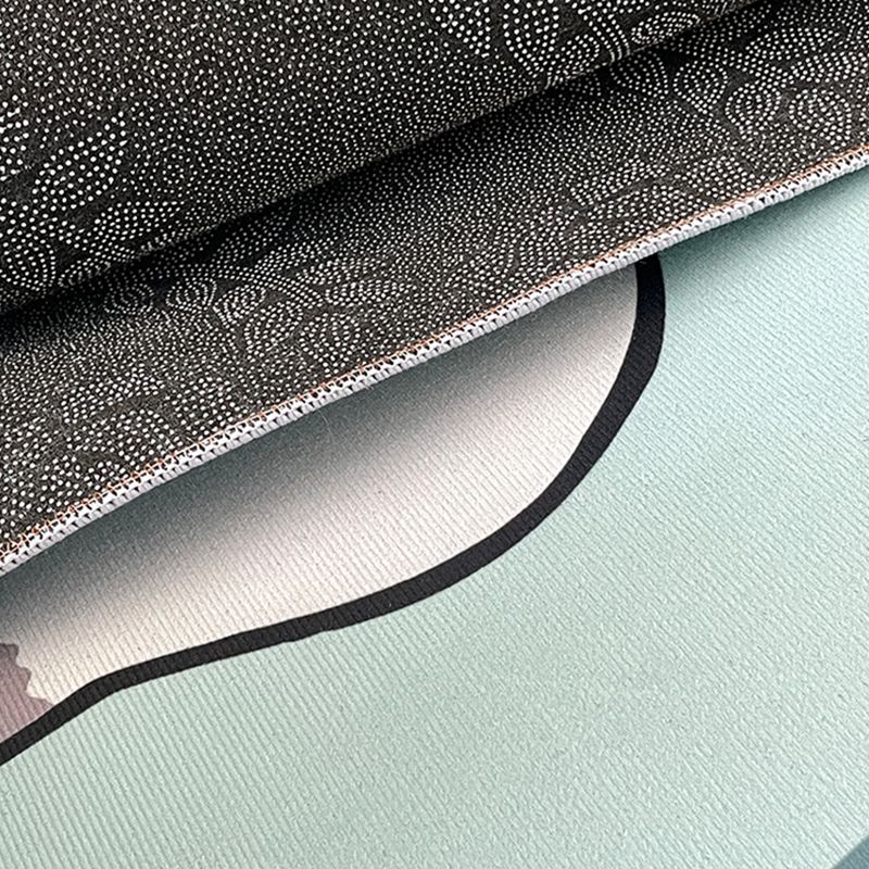 Postmodern Rug Polyester Colorful Indoor Rug Non-Slip Backing Rug for Home Decor