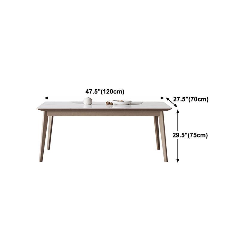 Modern Style Dining Table Sintered Stone 4 Legs Table for Home