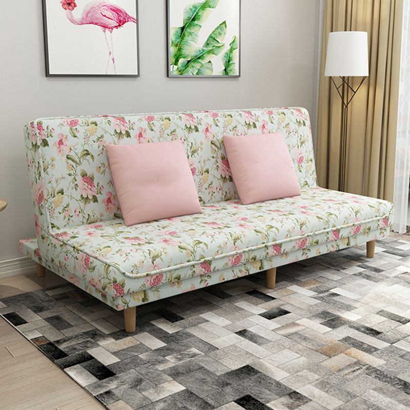 Foldable and Wear-resisting Linen Armless Sofa with Tight Back for Apartment