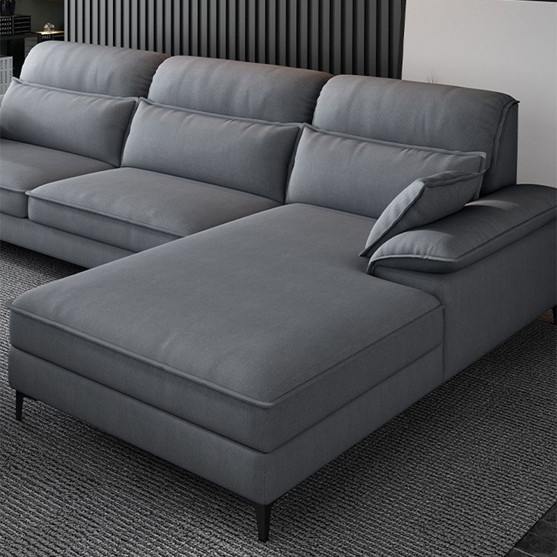 4-seat Modern Sectional 138.58" Wide Fabric Loose Back Sectional