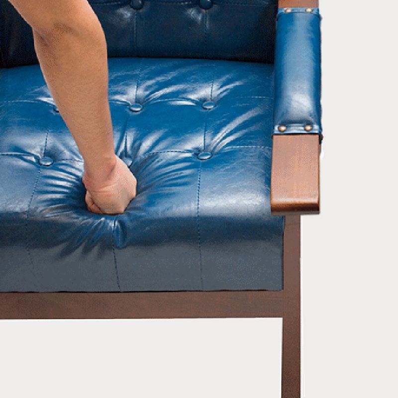 Modern 25.5"Wide PU Arm Chair with Basic Four Legs and Tufted Back