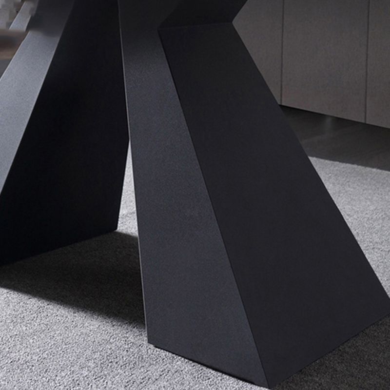 Modern Style Sintered Stone Dining Table Set Rectangle 1/2/5 Pieces Dining Set