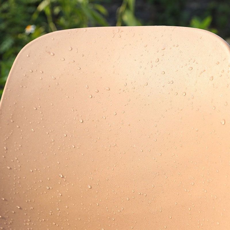 Plastic Side Chair Contemporary Solid Back Armless Dining Chair