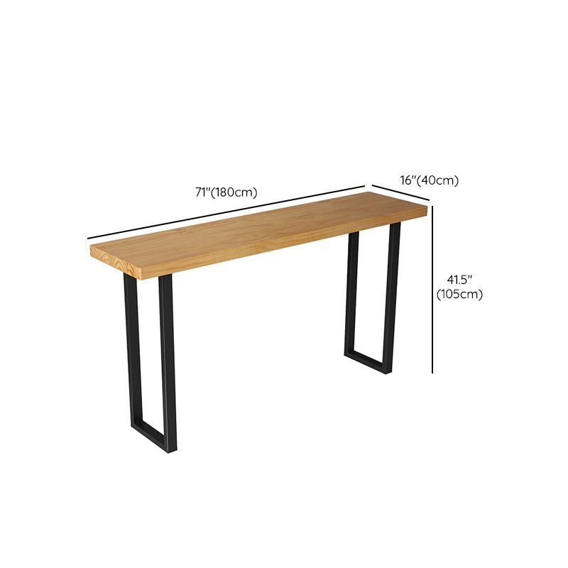 Industrial Rectangle Bar Table Solid Wood Bar Dining Table for Indoor
