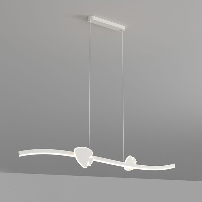 Modern Style Island Light LED Island Hanging Light with Acrylic Shade for Living Room