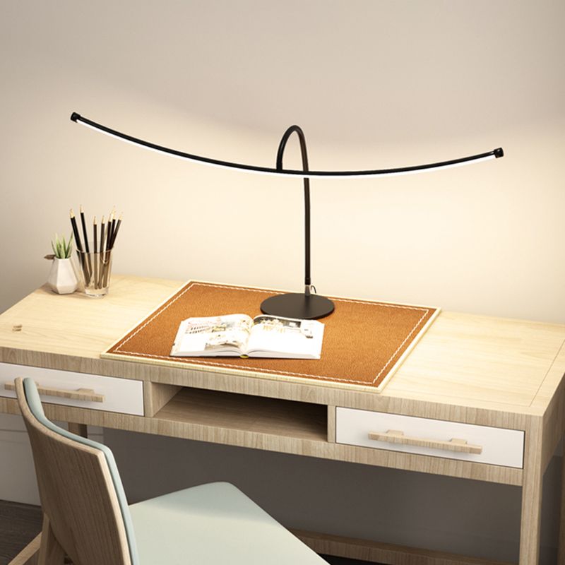 1 Light Linear Table Lighting Modern Style Metal Table Lighting for Bedroom
