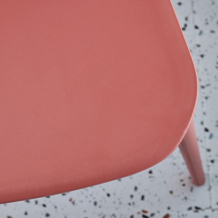 Nordic Style Plastic Dining Chair Open Back Dining Side Chair for Home Use