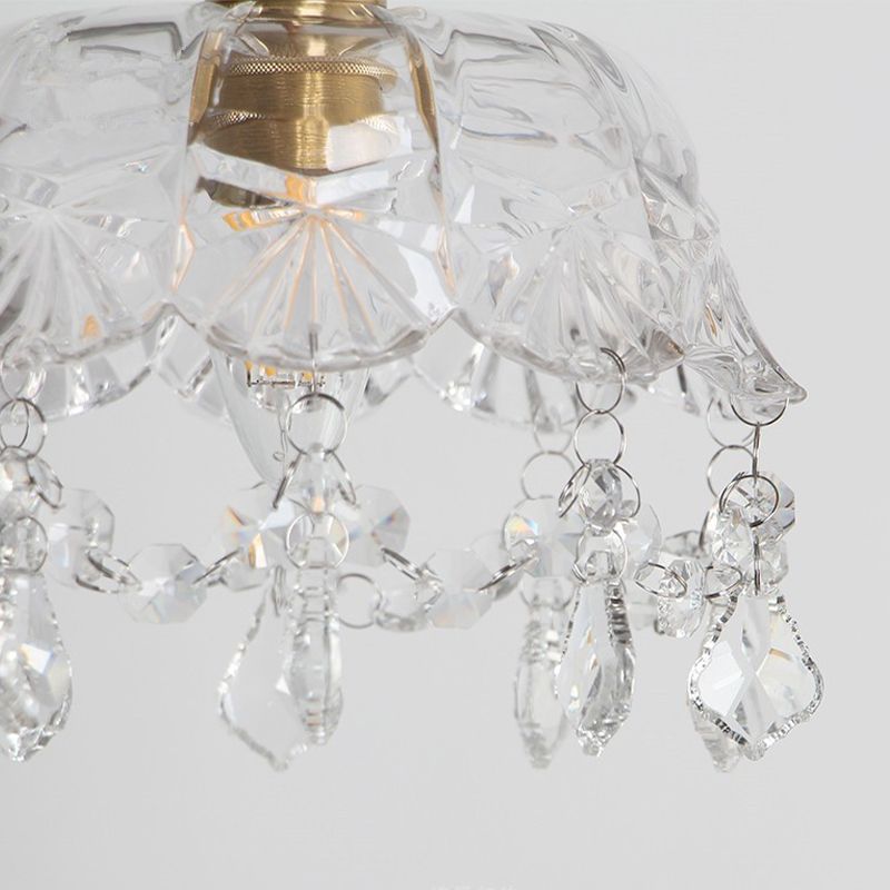 Postmodern Minimalist Golden Wall Light Sconce with Crystal for Washroom