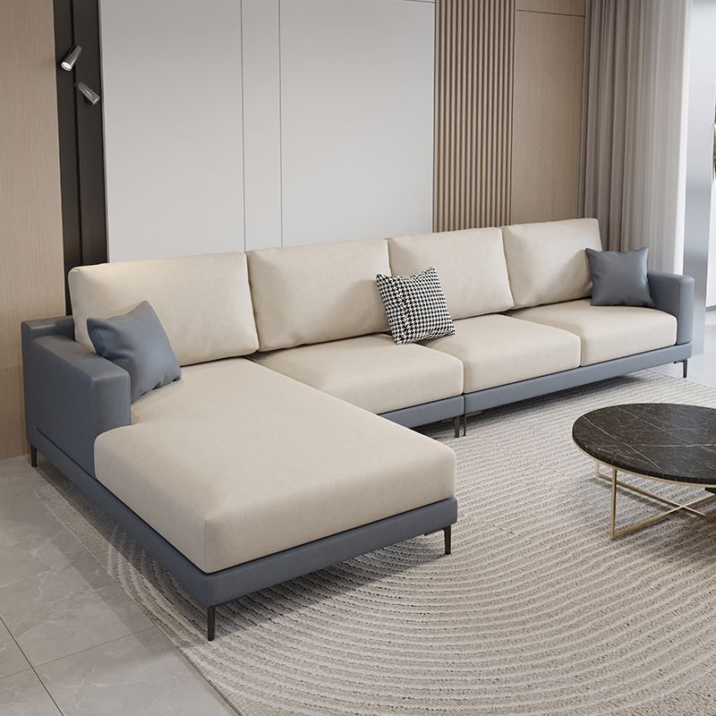 124.02"D x 62.99"W x 35.43"H Fabric Cushions Square Arm Sofa