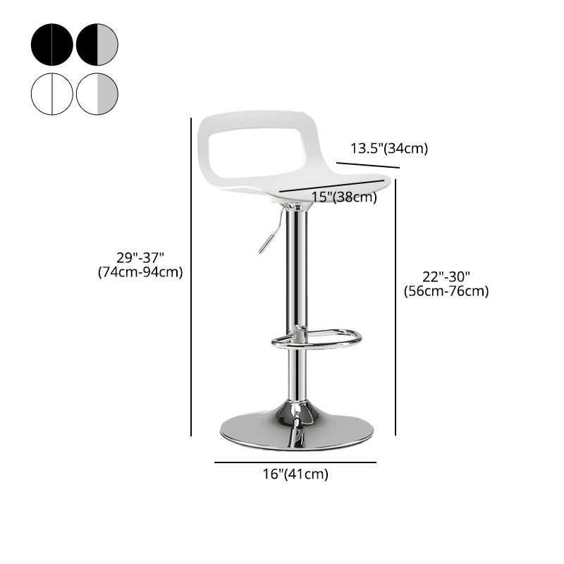 Industrial Style Bar-stool PP Seat with Swivel for Kitchen Bar