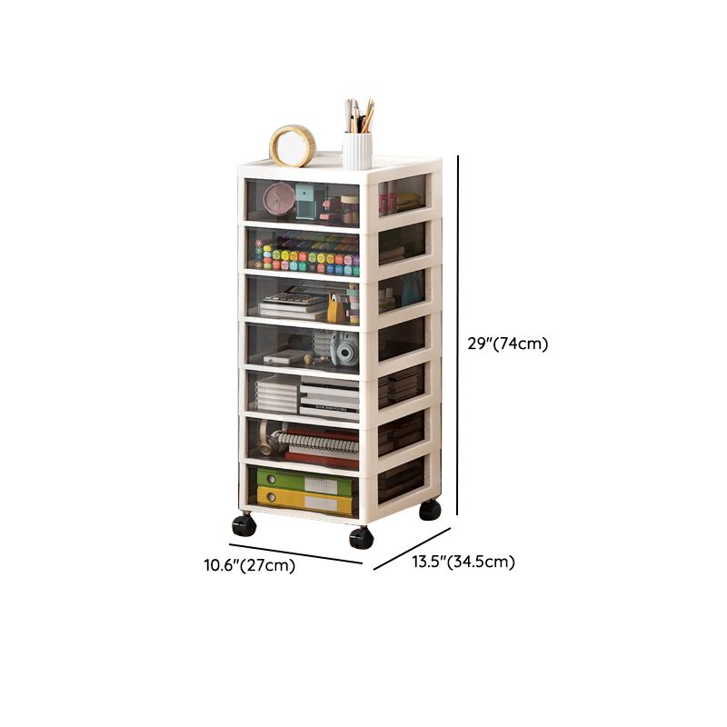 Transparent Vertical Filing Cabinet Modern Plastic Drawers File Cabinet