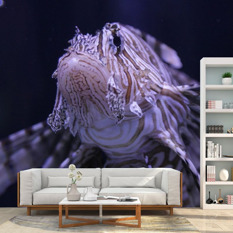 Pleasing Wall Mural Lionfish Patterned Drawing Room Wall Mural