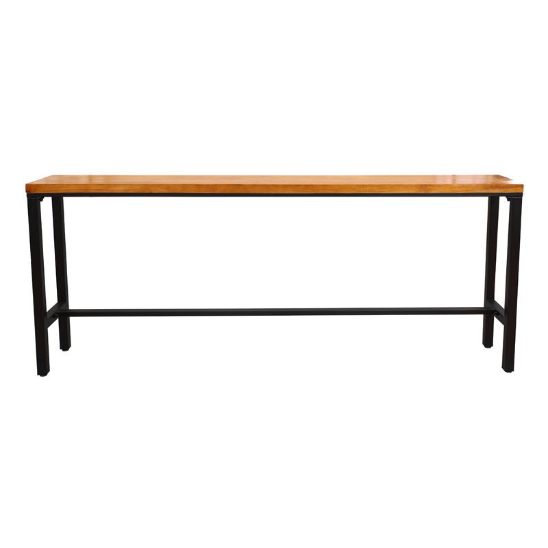 Modern Bar Table Set  1/6/11 Pieces Rectangle Wood Counter Table with High Stools for Bar