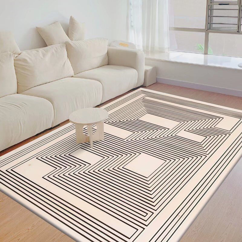 Contemporary Rug Polyester Wabi-sabi Rug Non-Slip Backing Rug for Living Room