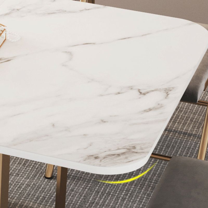 Rectangle Contemporary Sintered Stone Dining Room Set Foldable Dining Furniture for Restaurant