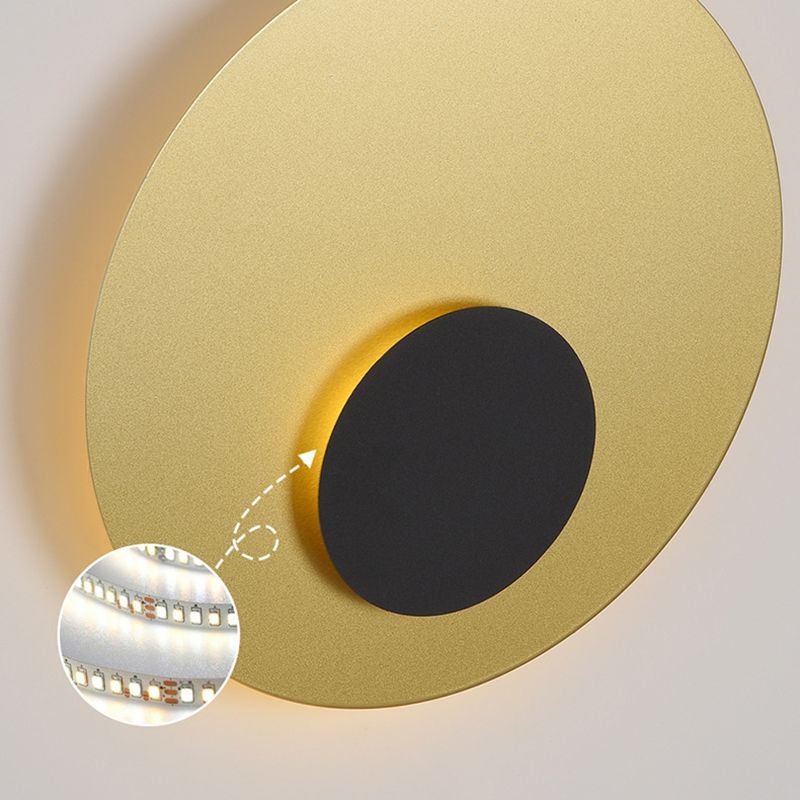 2-Light Round Wall Light Modern Metal Wall Lights for Living Room