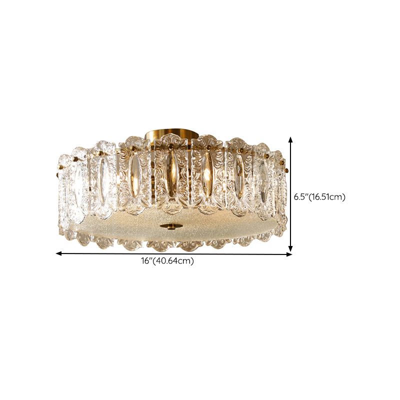 Contemporary Ceiling Lamp Simplicity Glass Flush Mount Light Fixture