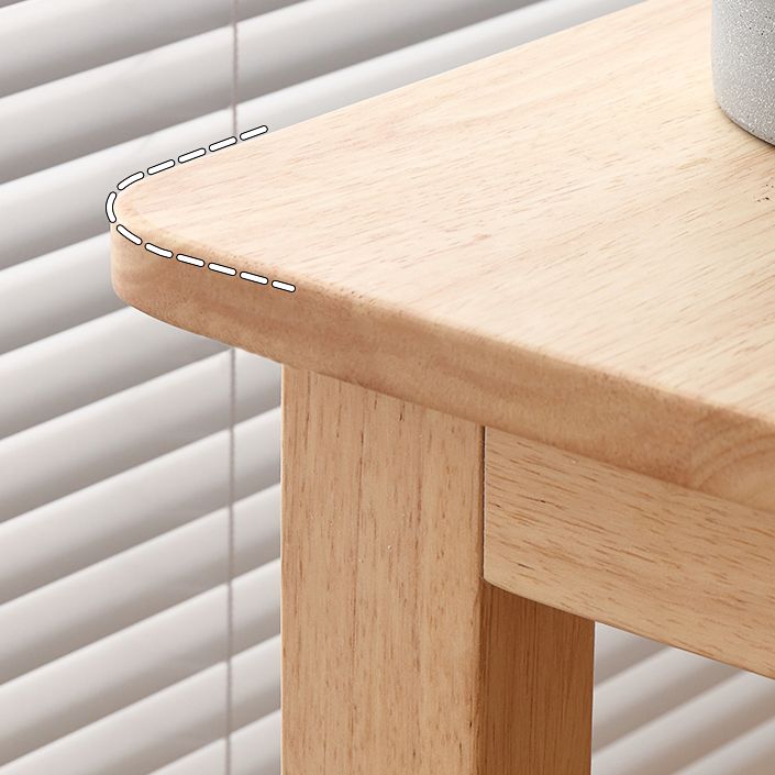 Modern Rubberwood Trestle Base Rectangle Bar Table for Kitchen Dining Room