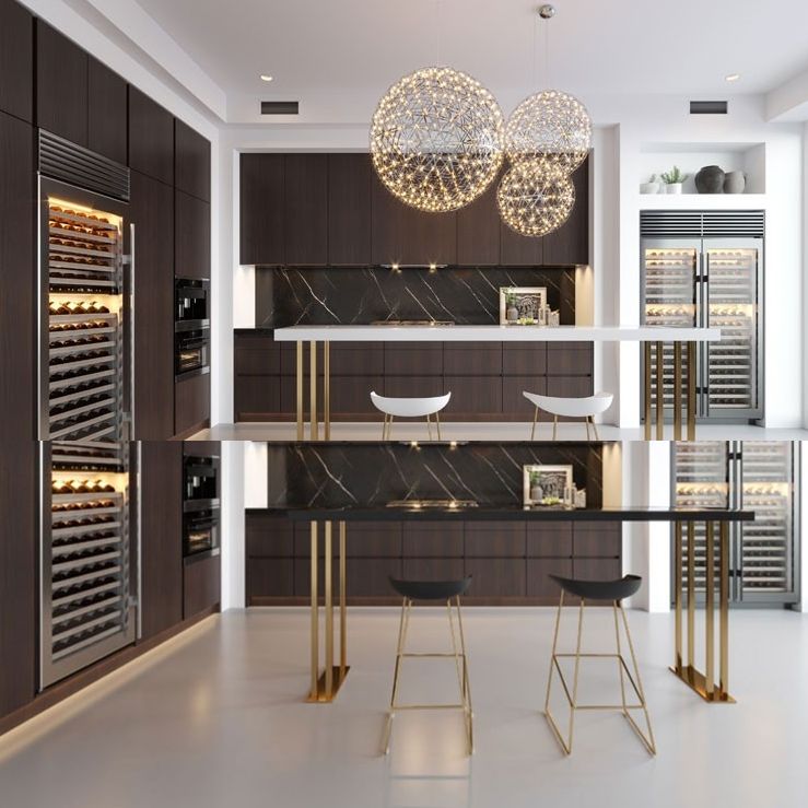 Black and Gold Pub Height Dining Table Glam Counter Wine Table