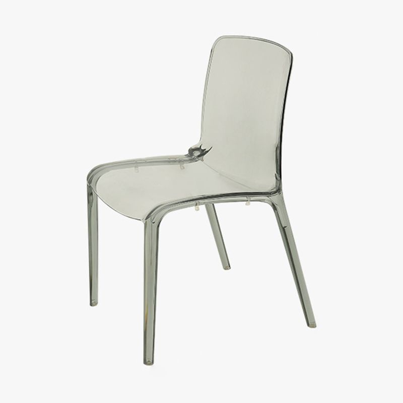 Modern Plastic Dining Chair Modern Low Back Stacking Armless Chair