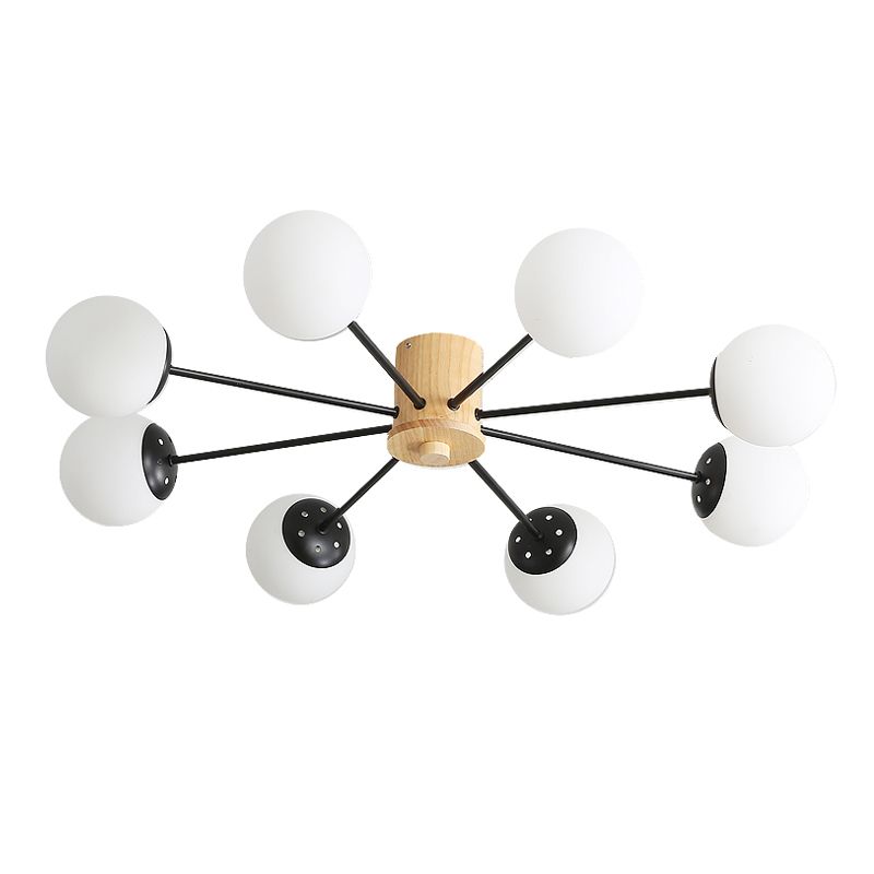 Wooden Ceiling Mount Chandelier Simplicity Style Ceiling Mounted Light