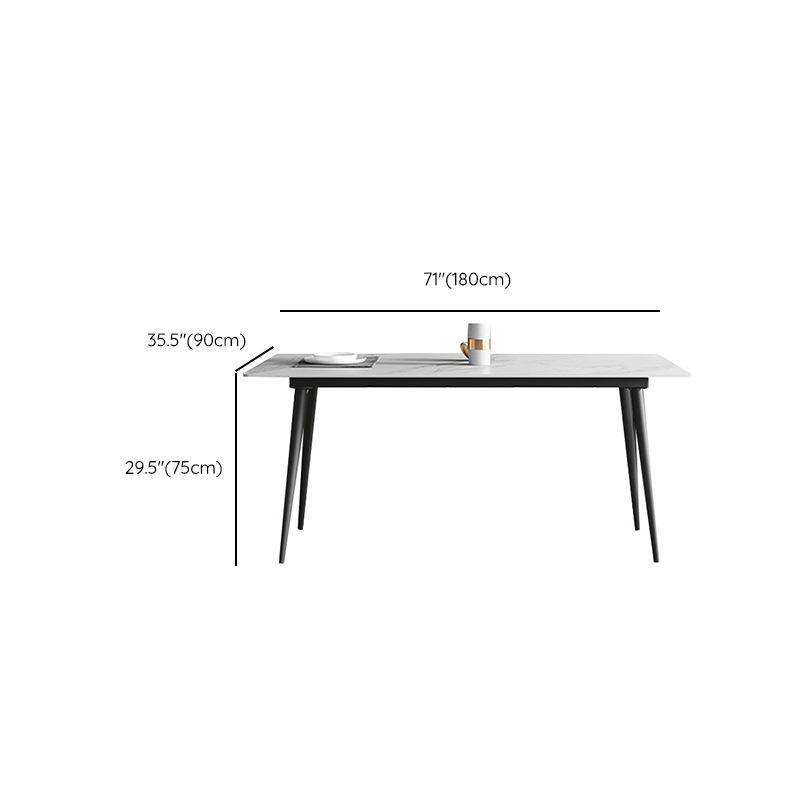 Industrial Dining Room Dinner Table Rectangle 4 Legs Dining Table