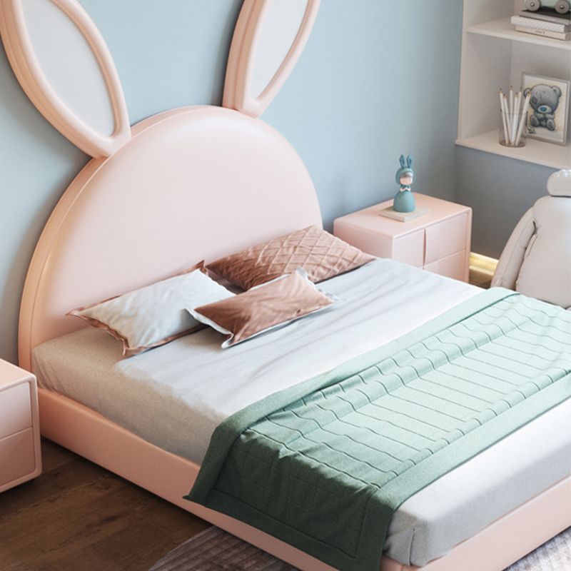 84.65 inch Wide Contemporary Bed Frame Pine Wood Bed with Headboard