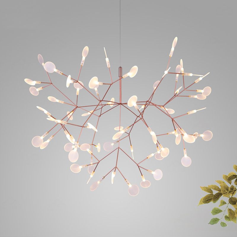 Candeliers modernos para accesorios de iluminación de araña redonda de vestíbulo con sombra acrílica