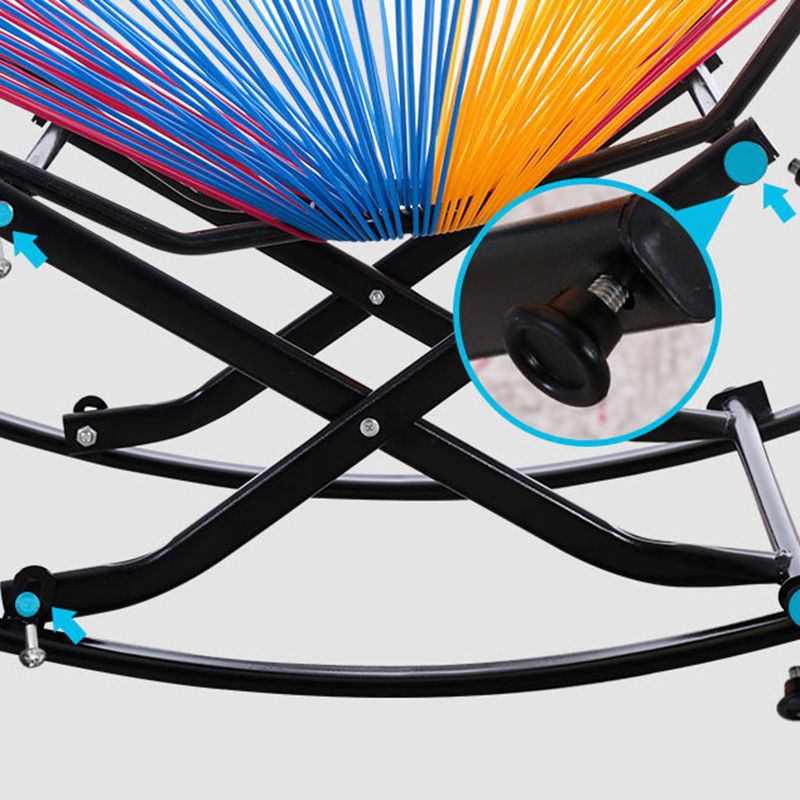 Simple Style Iron Base Balcony Lazy Chair Leisure Rocking Chair