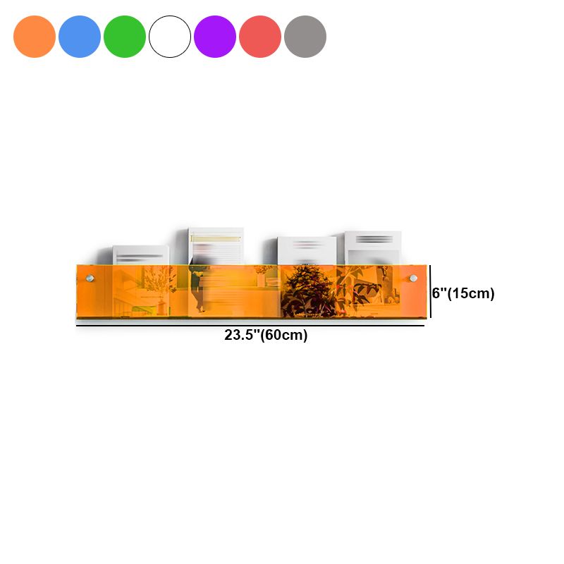 Scandinavian Horizontal Wall Unit Bookshelf Acrylic Bookcase for Home