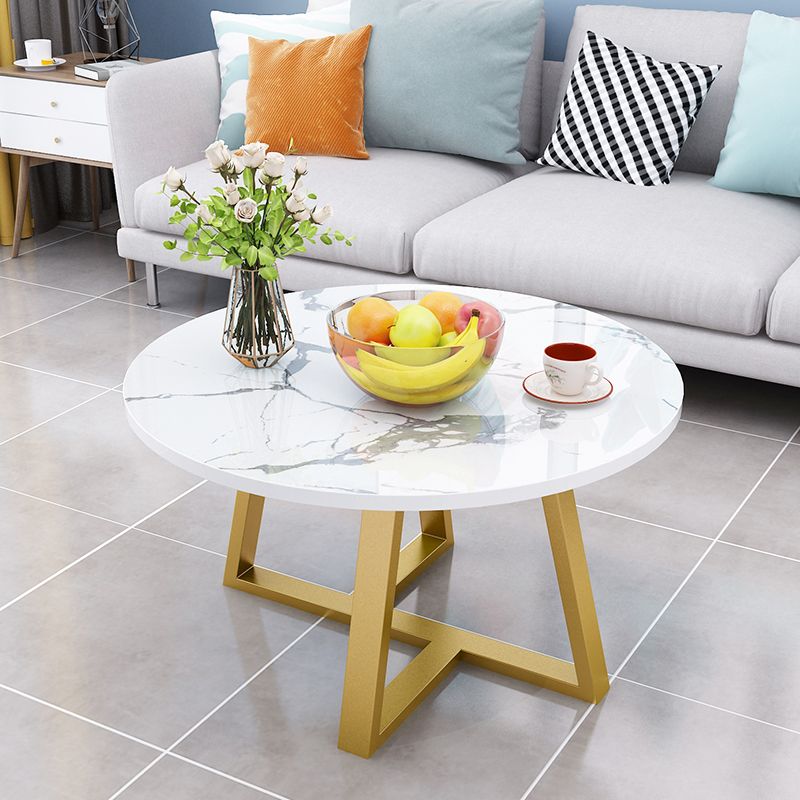 Modern Style White/black/wood/yellow/walnut Round Wood-based Craft Top Coffee Table