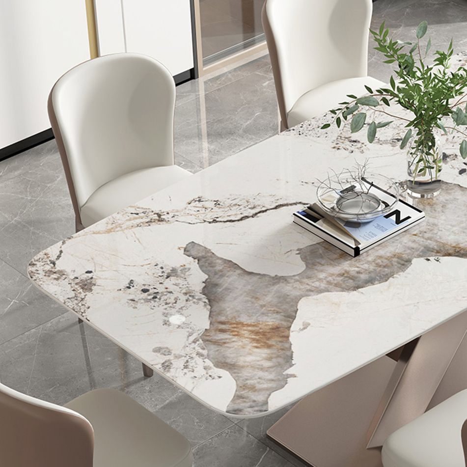 Luxury Sintered Stone Kitchen Table Rectangle Home Kitchen Desk