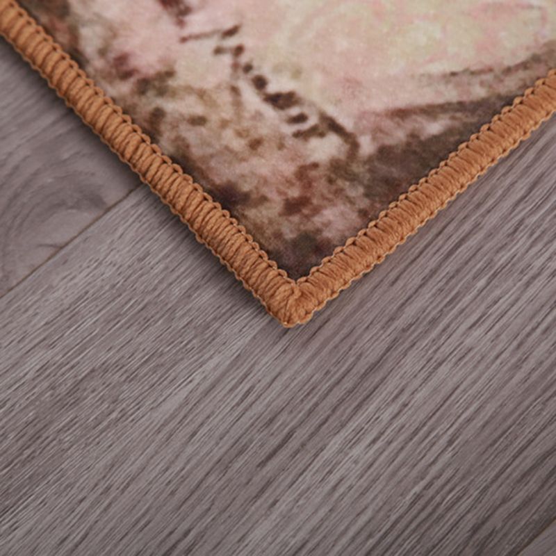 Fancy Modern Rug Brown Abstract Graphic Rug Stain Resistant Rug for Living Room