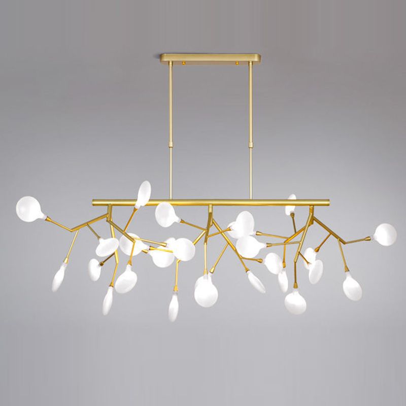 Metal Hanging Pendant Lights Living Room 27 Heads Creative Modern Island Lamps