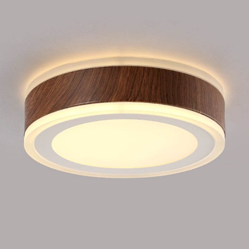 Modern Metal Flush Mount Circle Shape Ceiling Light with Acrylic Shade for Passage