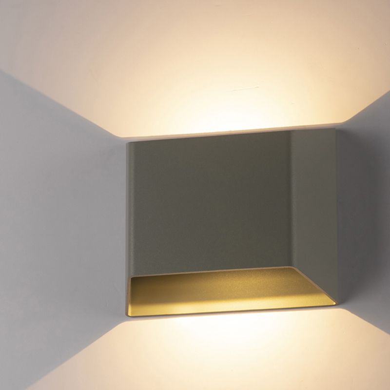 Grey Aluminum LED 1 - Light Wall Fixture Square Wall Mounted Lighting