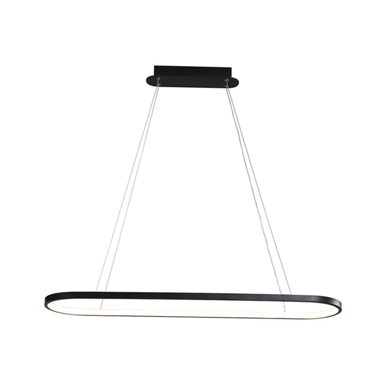 Contemporary Style Linear Shape Island Light Metal 1 Light Pendant Light Fixture