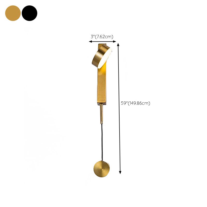 Modern Geometric Sconce Light Metal 1 Light Wall Lamp for Bedroom