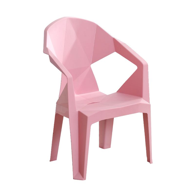 Contemporary Style Dining Chair Plastic Dining Arm Side Chairs for Kitchen (Set of 4)