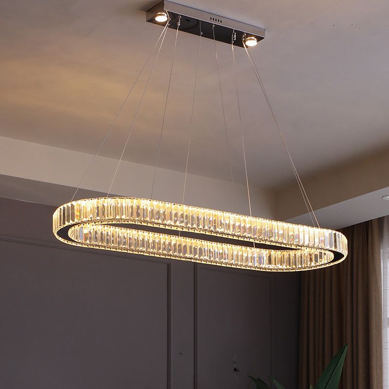 Linear Pendant Lighting Chandelier Light Contemporary Pendant Light For Kitchen Island Crystal
