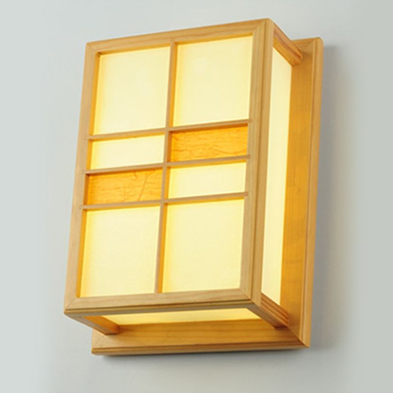 Contemporary Wooden Wall Sconce Light Creative Wall Light Fixture for Bedroom