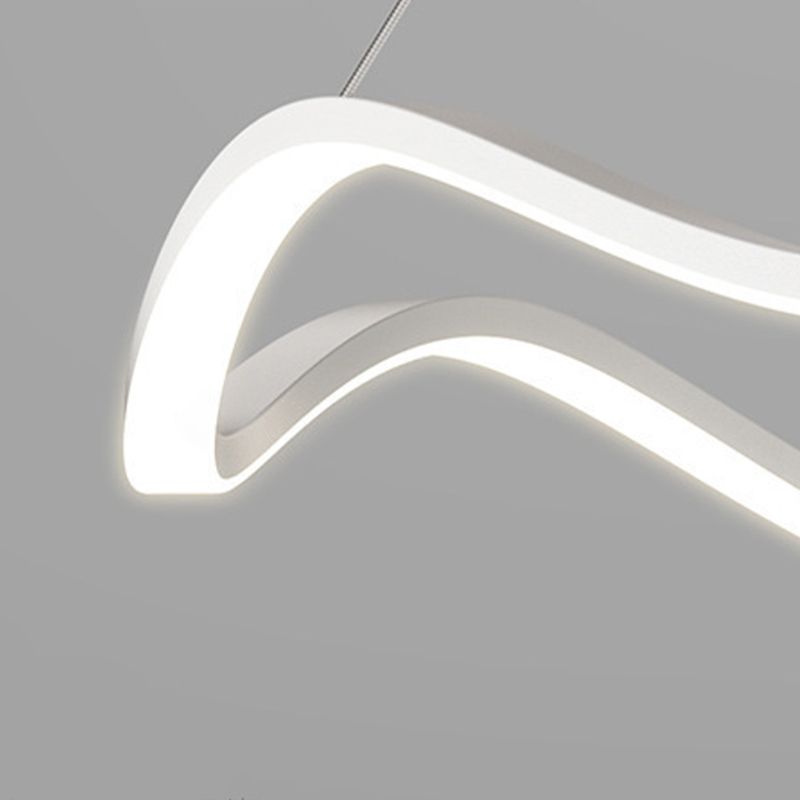 Nordic Twist Ceiling Hanging Light Metal LED Hanging Lamp for Dining Room